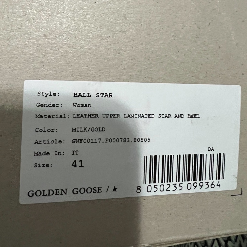 Golden Goose Ball Star Low Top Sneaker with Gold Star and Heel tab Women 41 EUC - Picture 4 of 4